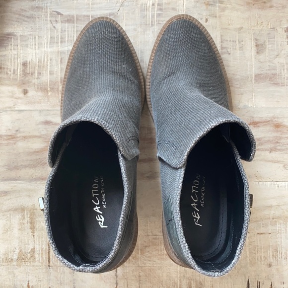 Reaction by Kenneth Cole dark Grey Canvas booties - Picture 4 of 10